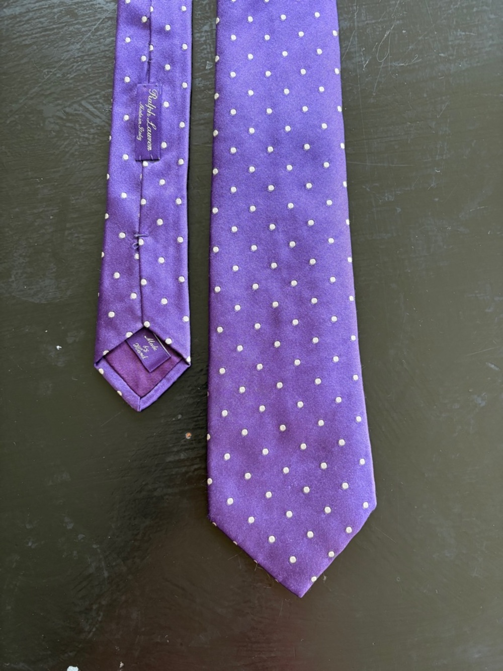 Ralph Lauren Purple Label Men's Polka Dot Silk Tie